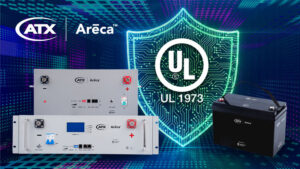 ATX Areca logo, Areca Hybrid Supercapacitor Products and the UL 1973 logo