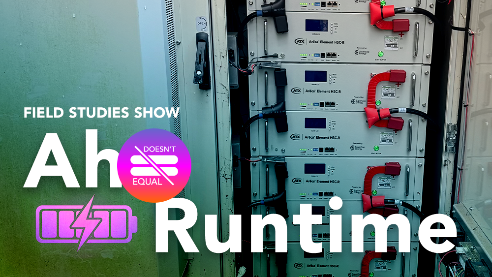 Field studies show, Ah does not equal runtime