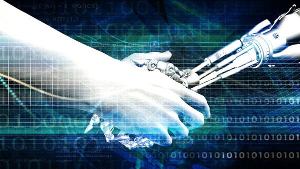 robotic human handshake