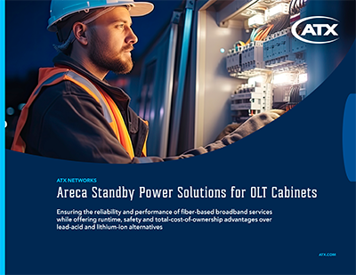 Cover Areca Standby Power Solutions for OLT Cabinets - Solution Brief Cover