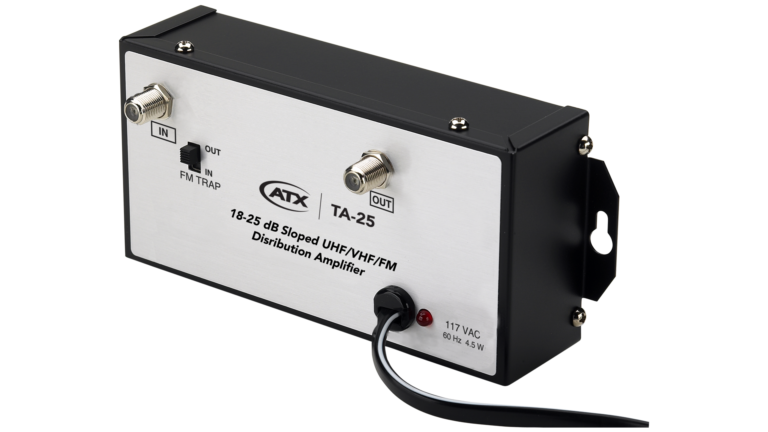 TA-25: 18-25dB Sloped UHF/VHF/FM Dist Amplifier