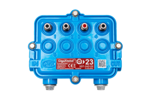 GigaXtend XS Series 2GHz Extended Spectrum Taps with Drop Power (XST-24D-23 front profile shown)