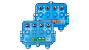 GigaXtend 2GHz Hardline MultiPort Taps with Drop Power (XST-24D-14 and XST-24D-23 shown)