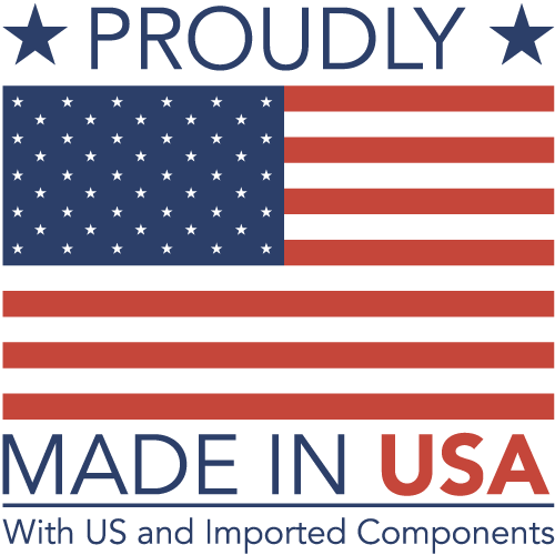 Proudly Made in USA with US and Imported Components